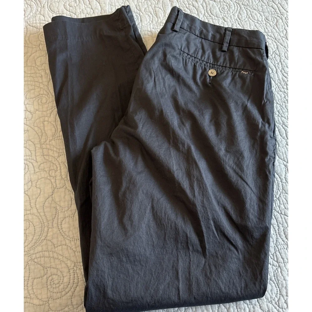 Polo Ralph Lauren Men's 32X31 Stretch Slim Fit Navy Chino Pants Casual Preppy